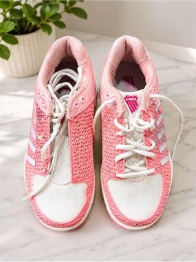 K-Swiss women’s Pink & White Athletic pickleball  Sneakers
